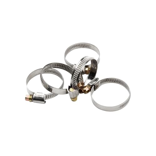 5 stücke Rohr Klemmen Edelstahl Schlauch Clips Kraftstoff Wurm Stick Langlebig Anti-oxidation(25-40mm) von Fitaulip