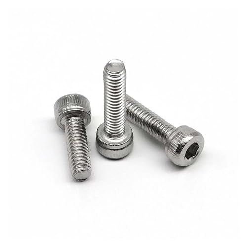 50 Stücke M1.4 M1.6 M2 M2.5 M3 Mini Kleine Micro 304 A2-70 Edelstahl Hexagon Innensechskantschraube Schraube(8mm,50pcs M2.5) von Fitaulip