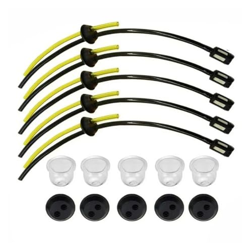 5Sets Kraftstofffilterrohre Kraftstoffschlauchdichtung Hecke for Strimmer for Trimmer Freischneider for EINHELL GARDENLINE BHS 26 Garten Elektrowerkzeuge von Fitaulip
