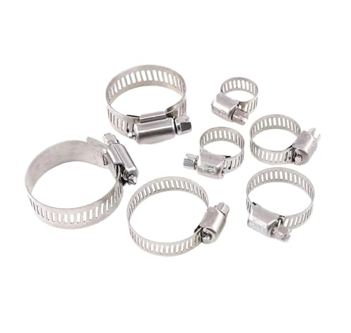 60 stücke Schlauch Clips Rohr Klemmen 8-38mm Edelstahl Hoop Clamp Automotive Rohre Clip Feste Werkzeug von Fitaulip