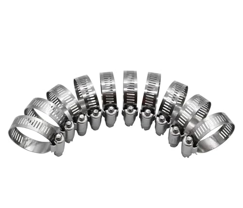 62 stücke Schlauch Clips Rohr Klemmen 8mm-38mm Edelstahl Hoop Clamp Automotive Rohre Clip Feste Werkzeug von Fitaulip
