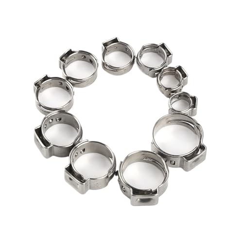 70 stücke Schlauch Klemmen 5,8-21,0mm Einzigen Ohr Stufenlose 304 Edelstahl Cinch Klemme Ringe von Fitaulip