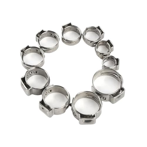 92 stücke Schlauch Klemmen 5,8-22,6mm Einzigen Ohr Stufenlose 304 Edelstahl Cinch Klemme Ringe von Fitaulip