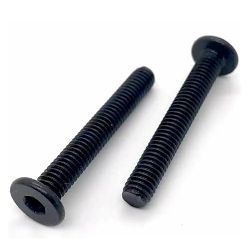 Fitaulip 10/50 Stück M2 M2.5 M3 M4 M5 M6 Schwarz 304 Edelstahl Sechskant Innensechskant Ultradünne ultradünne Flache Waferkopfschraube(4mm,50pcs M2) von Fitaulip