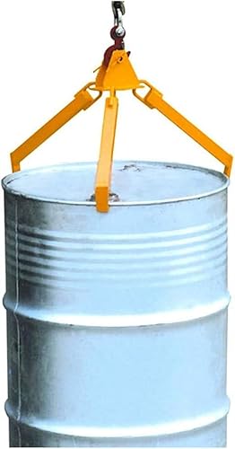 Cushion Vertical Oil Drum Lifting Clamp,Alloy Steel Barrel Hook Spreader Drum Lifter Sheet Metal Clamp Max 1000 Lb 30-55 Gallon,for Lifting and Transporting(B) von Fitlin