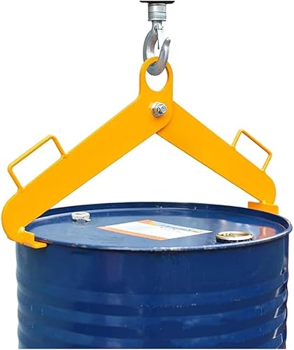 Cushion Vertical Oil Drum Lifting Clamp,Alloy Steel Barrel Hook Spreader Drum Lifter Sheet Metal Clamp Max 1000 Lb 30-55 Gallon,for Lifting and Transporting(C) von Fitlin