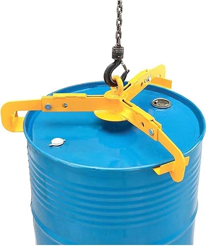 Cushion Vertical Oil Drum Lifting Clamp,Alloy Steel Barrel Hook Spreader Drum Lifter Sheet Metal Clamp Max 1000 Lb 30-55 Gallon,for Lifting and Transporting(D) von Fitlin