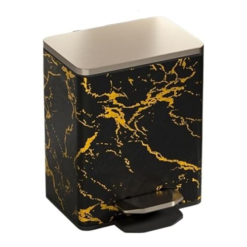 Fashionable Indoor Garbage Bin, Luxury Marble Patterned Trash Can with Lid,Stainless Steel Step-on Garbage Bin with Soft Close Lid, Foot Pedal and Inner Bucket for Home, Office ,Get More Storage(Black Fashionable Indoor Garbage Bin, Luxury Marble Patterned Trash Can with Lid,Stainless Steel Step-on Garbage Bin with Soft Close Lid, Foot Pedal and Inner Bucket for Home, Office ,Get More Storage(Black von Fitlin