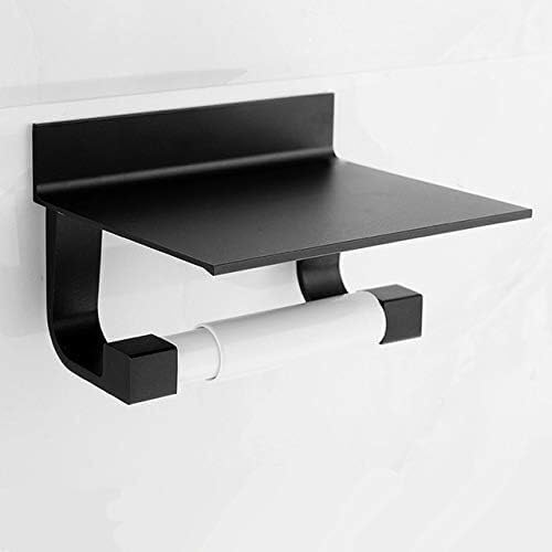 Fitlin Toilettenpapierhalter Space Aluminium Multifunktions-Aufbewahrungshalter Badezimmerregale Handtuchregal mit Telefonhalter(Argento) von Fitlin