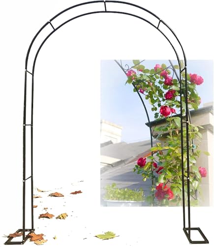 Hochzeitsbogen aus Metall für Kletterpflanzen, für drinnen und draußen, Kit für Ballonbogen, Blumenständer, Pergola, Ständer für Zeremonie, Rankgitter (W300xH220cm/118x86.5in) von Fitlin