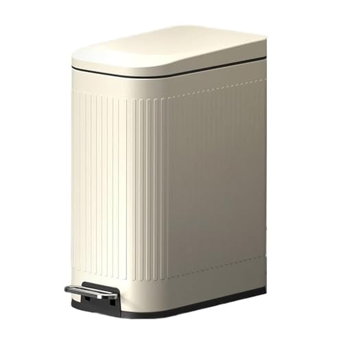 Modischer Mülleimer for den Innenbereich, Edelstahl-Tretmülleimer, Schmaler Mülleimer mit Soft-Close-Funktion, Fußpedal und herausnehmbarem Inneneimer, Luxus-Mülleimer im Retro-Stil for Wohnzimmer, Kü von Fitlin