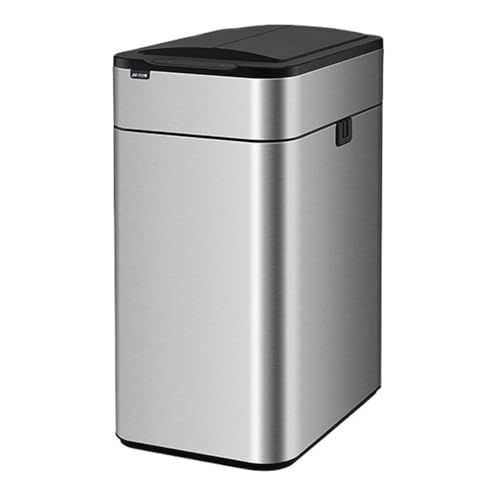 Modischer Mülleimer for den Innenbereich, automatischer Mülleimer aus Edelstahl mit Deckel, Küchen-Mülleimer mit Flügelöffnung, 9/15/30/50/60 l, moderner intelligenter Mülleimer for den privaten und g Modischer Mülleimer for den Innenbereich, automatischer Mülleimer aus Edelstahl mit Deckel, Küchen-Mülleimer mit Flügelöffnung, 9/15/30/50/60 l, moderner intelligenter Mülleimer for den privaten und g von Fitlin