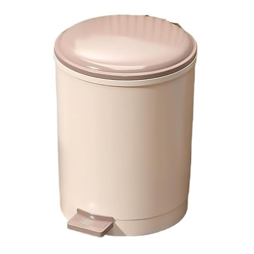 Modischer Mülleimer for den Innenbereich, runder Mülleimer mit Deckel, berührungsloser Tretmülleimer, 9/13 Liter Kunststoff-Tretmülleimer mit Inneneimer for Wohnzimmer, Schlafzimmer, Badezimmer, Küche von Fitlin