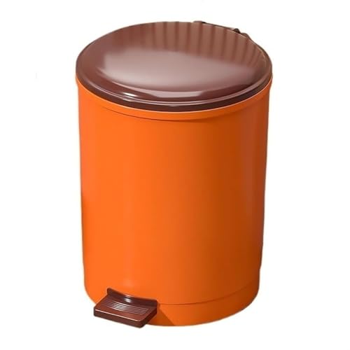 Modischer Mülleimer for den Innenbereich, runder Mülleimer mit Deckel, berührungsloser Tretmülleimer, 9/13 Liter Kunststoff-Tretmülleimer mit Inneneimer for Wohnzimmer, Schlafzimmer, Badezimmer, Küche von Fitlin