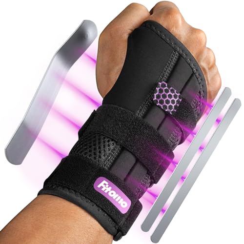 Fitomo Handgelenk Bandagen mit 3 Metallschienen und weicher Daumenöffnung, Bandage Handgelenk für Karpaltunnel Arthritis Sehnenscheidenentzündung Verstauchungen, Nachtschlaf Handgelenkbandage Fitomo Handgelenk Bandagen mit 3 Metallschienen und weicher Daumenöffnung, Bandage Handgelenk für Karpaltunnel Arthritis Sehnenscheidenentzündung Verstauchungen, Nachtschlaf Handgelenkbandage von Fitomo