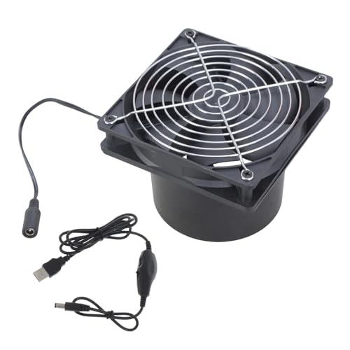 12 cm langes Luftgebläse, 5 V, Belüftungsgebläse, Lüfter, Bilge in Linie, starker Motor, Luftventilator, einstellbare Geschwindigkeit, Inline-Auspuff von Fitooles