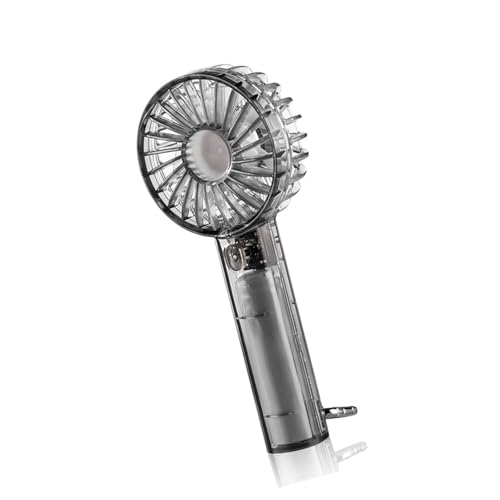 Fitooles Leichter USB-Ventilator mit 3 einstellbaren Geschwindigkeiten, transparenter Ventilator für den Innen- und Außenbereich, Pendeln und Reisen, kleiner elektrischer Ventilator von Fitooles