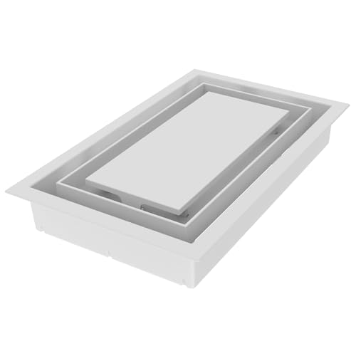 Fittes Gerahmter Wandlüfter [Lite+], 15,2 x 25,4 cm, Baumwolle, Weiß von Fittes