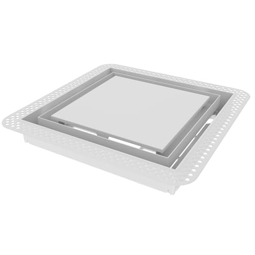 Fittes Gerahmter Wandlüfter [Lite+], 25,4 x 25,4 cm, Baumwolle, Weiß von Fittes