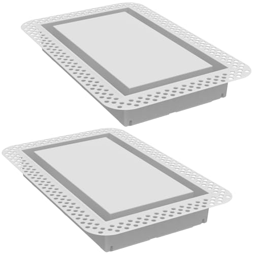 Fittes Moderne bündige Wandlüftungsabdeckung, 15,2 x 25,4 cm, DIY AC & Heat HVAC Wand- und Deckenabdeckung, ABS Lite, Baumwolle, Weiß von Fittes