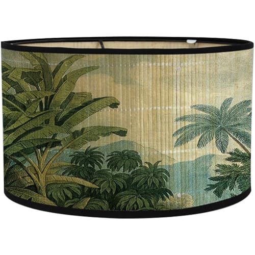 Fituenly Bambus-Kunst-lampenschirm, Botanisches Muster, Lampenschirm, Japanischer Stil, Lichtabdeckung, Homestay-kronleuchter, Dekor Für Nachttischlampe von Fituenly