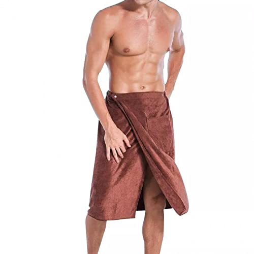 Fituenly Herren-Handtuch, Baderock, Mikrofaser-Badetuch, Körperwickel, Weiches Spa-Handtuch, Wickeltuch Tasche Zum Schwimmen Strand von Fituenly