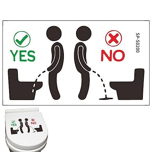 Fituenly Toilettenbrillen-Wandaufkleber Aufkleber für Toilettenbrillen Halten Sie das Toilette sauber-Schild Lustiger Badezimmeraufkleber für Toilette Toilettenbrillen-Wand-Aufkleber von Fituenly
