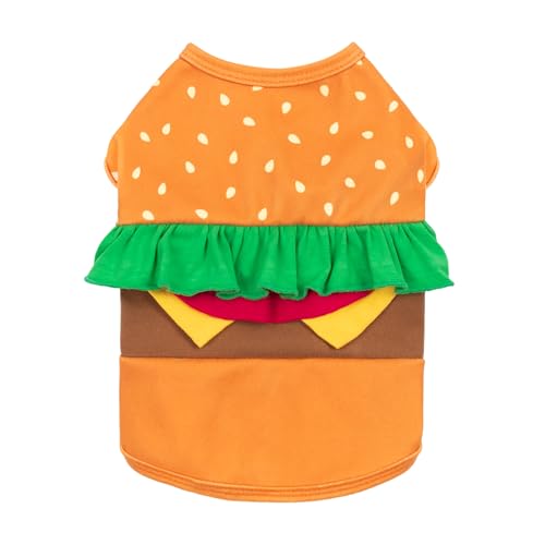 Fitwarm Halloween Hund Hamburgerkostüm, lustige Kleidung für kleine Hunde, Junge Mädchen, Haustier Fast Food Outfit, Orange, XXL Fitwarm Halloween Hund Hamburgerkostüm, lustige Kleidung für kleine Hunde, Junge Mädchen, Haustier Fast Food Outfit, Orange, XXL von Fitwarm