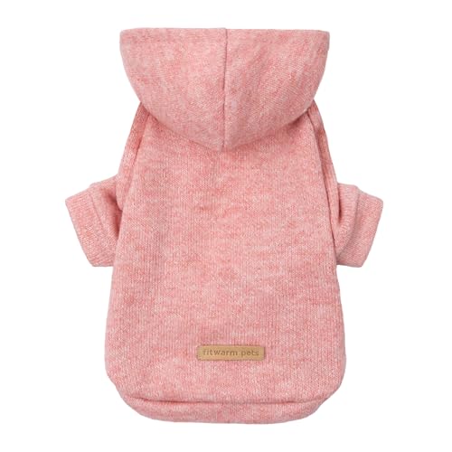 Fitwarm Strickpullover für Hunde, Winterkleidung für kleine Hunde, Jungen, Mädchen, leichtes Haustier-Sweatshirt, rosa meliert, Größe XXL Fitwarm Strickpullover für Hunde, Winterkleidung für kleine Hunde, Jungen, Mädchen, leichtes Haustier-Sweatshirt, rosa meliert, Größe XXL von Fitwarm