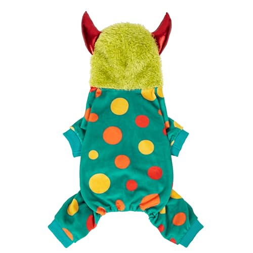 Fitwarm Teufelshörner Halloween-Kostüm für Hunde, Monster-Kostüm, lustige Kostüme für kleine Hunde, Jungen, Mädchen, Haustier-Outfit, Blaugrün, Limettengrün, Rot, Größe L Fitwarm Teufelshörner Halloween-Kostüm für Hunde, Monster-Kostüm, lustige Kostüme für kleine Hunde, Jungen, Mädchen, Haustier-Outfit, Blaugrün, Limettengrün, Rot, Größe L von Fitwarm
