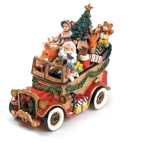 Weihnachtsmann Oldtimer 'We Wish You A Merry Christmas' Musikfigur von Fitz and Floyd