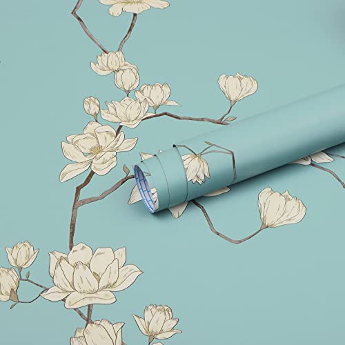 Fiula Selbstklebende Tapete mit Blumenmuster Vinylfolie Blau / Beige 44 cm x 3 m pastoraler Stil selbstklebende Rückseite Kunststoffrolle wasserdicht für Wandmöbel Wohnzimmer Schlafzimmer ZZ-071-3M Fiula Selbstklebende Tapete mit Blumenmuster Vinylfolie Blau / Beige 44 cm x 3 m pastoraler Stil selbstklebende Rückseite Kunststoffrolle wasserdicht für Wandmöbel Wohnzimmer Schlafzimmer ZZ-071-3M von Fiula