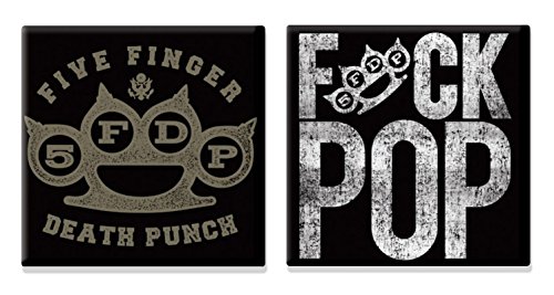 Five Finger Death Punch 2 x Kühlschrankmagnet band logo Nue offiziell Gift set One Size von Five Finger Death Punch