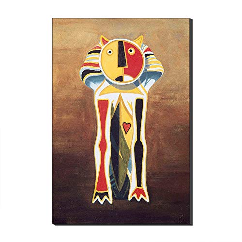 Five-Seller Katzenskulptur Von Pablo Picasso Leinwand Ölgemälde Kunstreproduktion Auf Leinwand Gedruckt Wandkunst Giclée-Kunstwerk Für Hauptdekorationen (Mit Rahmen,40 x 60 cm) von Five-Seller