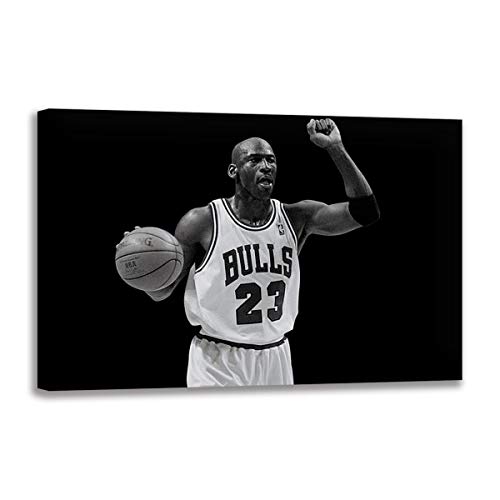 Five-Seller Michael Jordan Klassischer Moment Leinwand Kunst Malerei Wohnkultur Basketball Fan Poster Wandbilder Sport Leinwand (37,60 x 90 cm(Kein Rahmen)) von Annick Goutal