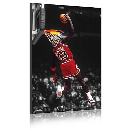 Five-Seller Wandbilder Michael Jordan Extreme Slam Dunk Basketball Star Photo Print Leinwand Gemälde, ON Gerahmt (40 x 60 cm) von Five-Seller
