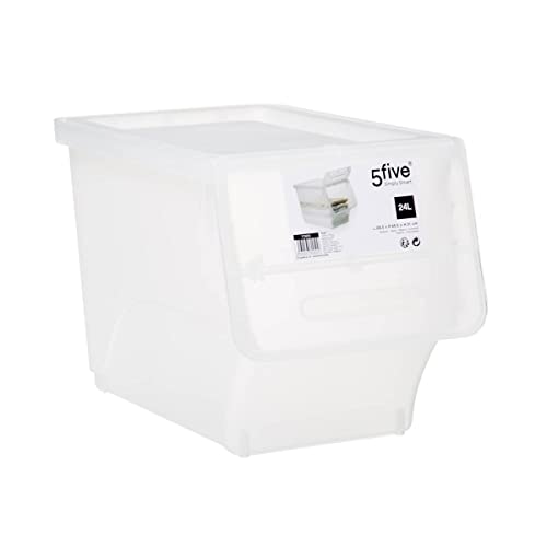 5five - transparente plastikbox mit frontöffnung 24l von 5 five simply smart