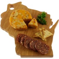 Sofortiger Versand - Wisconsin Schneidebrett Käse-Board in Form Von Wi Aus Massiver Kirsche von FiveChosenStones