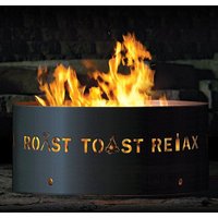 Roast Toast Relax Feuerstellen Ring, 16" Groß, Schwer, Made in The Usa, Geschenk Für Sie Oder Ihn, Feuerstelle von FiveMetalDesign