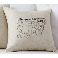 Fernfamilie Kissenbezug Leinenmischung Andenken Geschenk Fernfamilie Kissenbezug Leinenmischung Andenken Geschenk von FivesiesDesigns