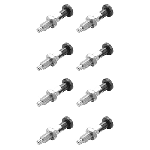Fivetwofive 8X M10 Edelstahl Selbstsichernder Rastbolzen mit Selbstsichernder Funktion für Den Teilkopf für eine AusgeklüGelte Positionsbestimmung von Fivetwofive