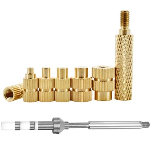 Fivetwofive Heat Set Insertion Tool M2-M8 Hot Melt Messing Rändelmutter Eingebettete Einsteckspitze Pressadapter TS100/TS101 Lötkolben Fivetwofive Heat Set Insertion Tool M2-M8 Hot Melt Messing Rändelmutter Eingebettete Einsteckspitze Pressadapter TS100/TS101 Lötkolben von Fivetwofive