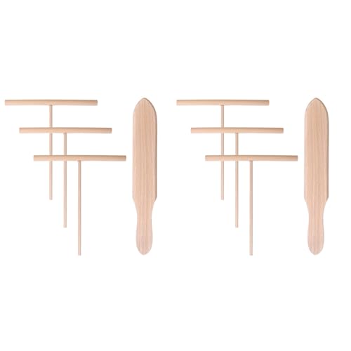 Fivetwofive Spatel-Set Aus -T-Stäbchen zum Verteilen Von Pfannkuchenteig, Set mit 8 Utensilien für Uniform Crepe Maker Küchenwerkzeug von Fivetwofive