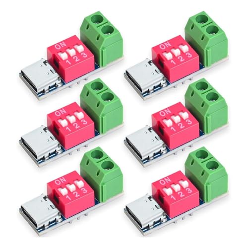 Fivetwofive USB-C PD Trigger Board PD/QC Decoy Schnellladung USB Typ-C auf 12V Hochgeschwindigkeitsladegerät Leistungssteigerung 6Stk Fivetwofive USB-C PD Trigger Board PD/QC Decoy Schnellladung USB Typ-C auf 12V Hochgeschwindigkeitsladegerät Leistungssteigerung 6Stk von Fivetwofive
