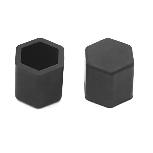 Fiween Gummi 20pcs 15mm Auto-Rad-Reifen Reifen Mutter Schraube Abdeckkappen Hub-Schutz-Schwarz von Fiween