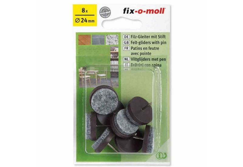 Fix-O-Moll Filzgleiter Filzgleiter m.Stift br.24mm 8 Stück von Fix-O-Moll