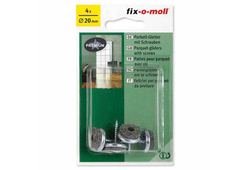 Fix-O-Moll Filzgleiter Parkettgleiter mit Schraube 20 mm 4 Stück von Fix-O-Moll