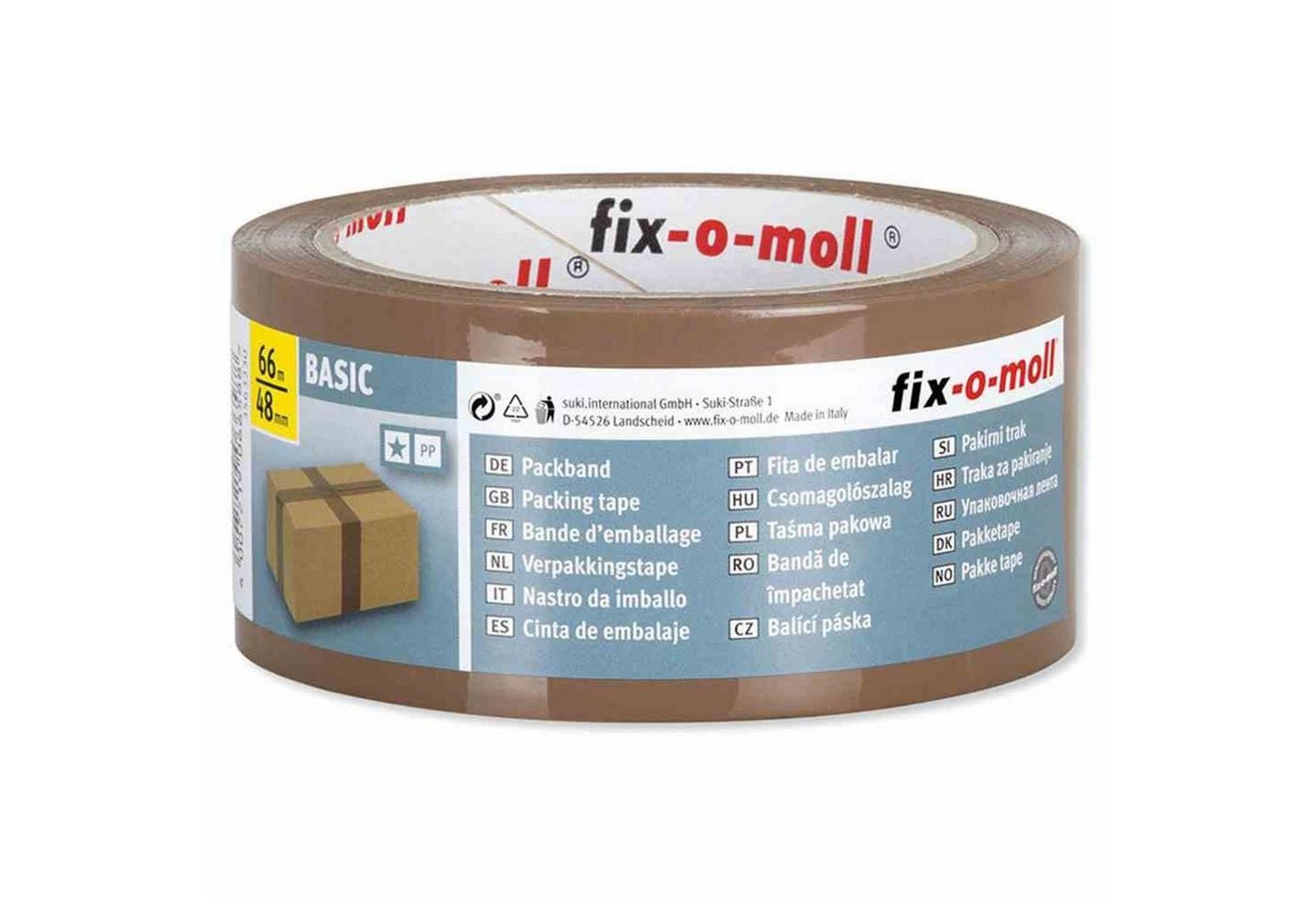 Fix-O-Moll Klebeband Packband braun 66 m von Fix-O-Moll