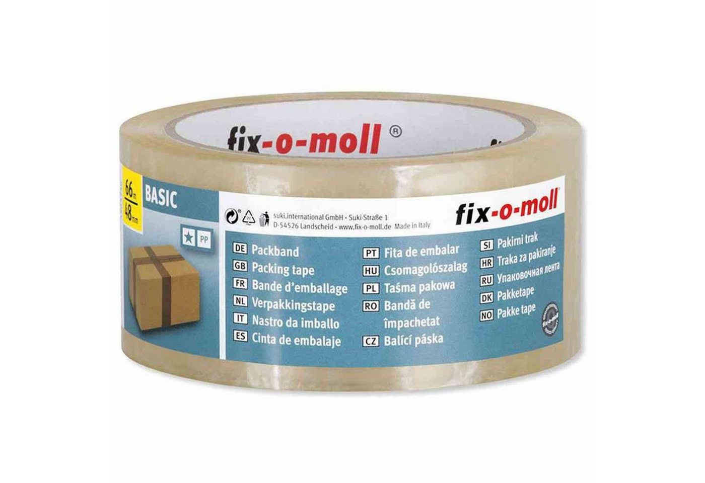 Fix-O-Moll Klebeband Packband transparent 66 m von Fix-O-Moll