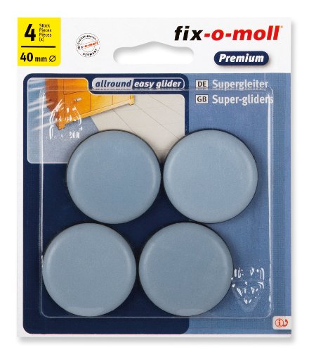 fix-o-moll 3566482 Oberflächenschutz, Blau/Schwarz, 40 mm selbstklebend, 4 Stück von Fix-O-Moll